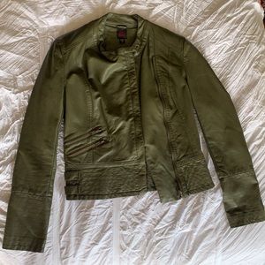 Green leather jacket